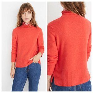 Madewell Red Inland Turtleneck Sweater in Coziest Yarn